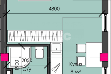 Фото №3: 1-комнатная квартира 37 м² - Симферополь, р. Центральный, ул. Батурина, 13