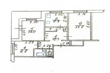 Фото №1: 3-комнатная квартира 69 м² - Симферополь, р. Центральный, ул. 60 лет Октября, 13/64